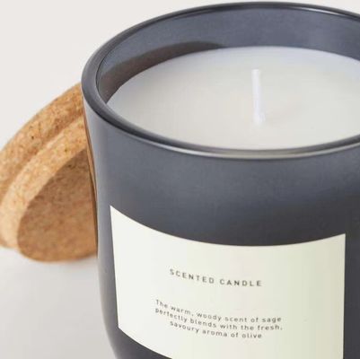 8oz Wholesale Unique Round Bottom Shape Matte Milky Luxury Glass Candle Jars With Cork Lids